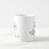 Personalisierter Juni Honeysuckle Birth Blume Gesc Kaffeetasse (Mittel)