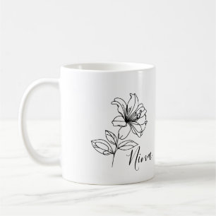 Personalisierter Juni Honeysuckle Birth Blume Gesc Kaffeetasse