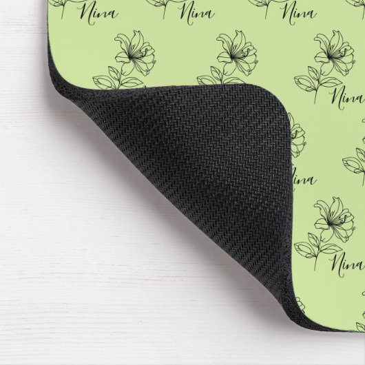 Personalisierter Juni Honeysuckle Birth Blume Gesc Mousepad (Ecke)