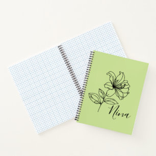 Personalisierter Juni Honeysuckle Birth Blume Gesc Notizblock
