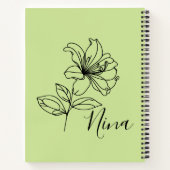 Personalisierter Juni Honeysuckle Birth Blume Gesc Notizblock (Rückseite)