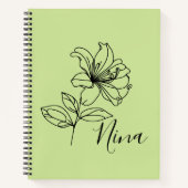 Personalisierter Juni Honeysuckle Birth Blume Gesc Notizblock (Vorderseite)