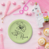 Personalisierter Juni Honeysuckle Birth Blume Gesc Pappteller (Party)