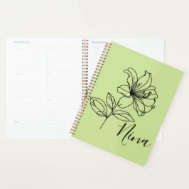 Personalisierter Juni Honeysuckle Birth Blume Gesc Planer