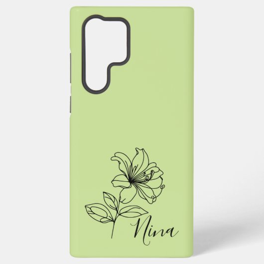 Personalisierter Juni Honeysuckle Birth Blume Gesc Samsung Galaxy Hülle (Rückseite)