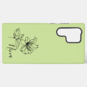 Personalisierter Juni Honeysuckle Birth Blume Gesc Samsung Galaxy Hülle (Rückseite (Horizontal))