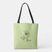 Personalisierter Juni Honeysuckle Birth Blume Gesc Tasche (Rückseite)