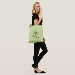 Personalisierter Juni Honeysuckle Birth Blume Gesc Tasche