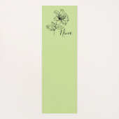 Personalisierter Juni Honeysuckle Birth Blume Gesc Yogamatte (Rückseite)