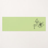 Personalisierter Juni Honeysuckle Birth Blume Gesc Yogamatte (Vorderseite (Horizontal))