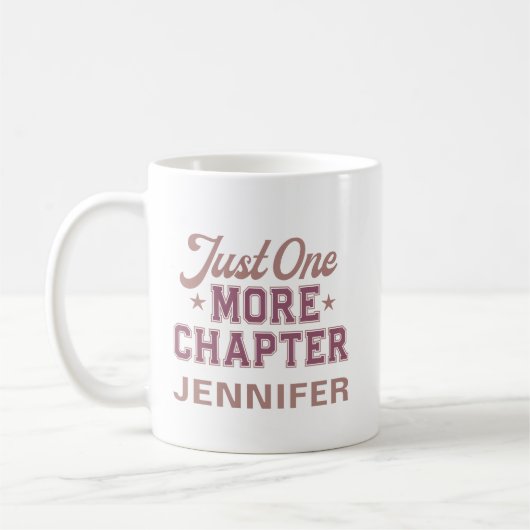Personalisierter Just-One-More-Chapter-Becher für  Kaffeetasse (Links)