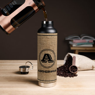 Personalisierter Jute-Jute rustikaler Thermotumble Trinkflasche