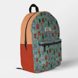 Personalisierter Käferkäferkäfer in Salbeigrün Bedruckter Rucksack