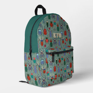 Personalisierter Käferkäferkäfer in Salbeigrün Bedruckter Rucksack