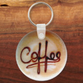 Personalisierter Kaffee auf Schaumstoff geschriebe Schlüsselanhänger (Vorderseite)