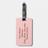 Personalisierter Kaffee-Bär GEPÄCK-UMBAU Gepäckanhänger (Rückseite vertikal)