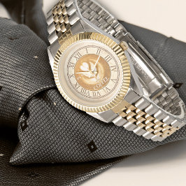 Personalisierter Kaffee Cappuccino Vintag Armbanduhr