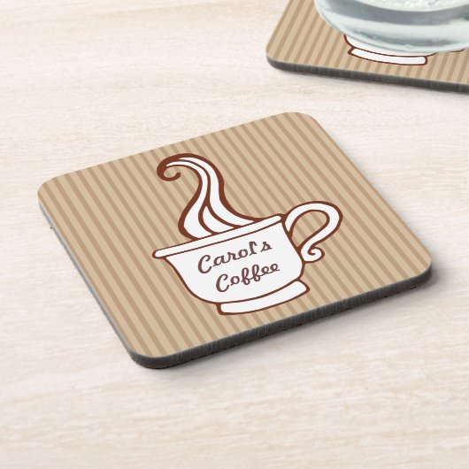 Personalisierter Kaffee-Cup-Untersetzer Getränkeuntersetzer (Linke Seite)