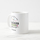 Personalisierter Kaffee gibt Lehrern Kraft Kaffeetasse (Vorderseite Links)
