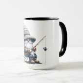 personalisierter Kaffee "Gone Fish'n" Tasse (VorderseiteRechts)
