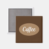 Personalisierter Kaffee in weißem Magnet (Vorderseite/Rückseite)