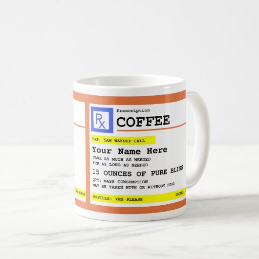 Personalisierter Kaffee Kaffeetasse (VorderseiteRechts)