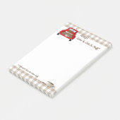 Personalisierter Kaffee Kleiner roter LKW Post-it Klebezettel (angewinkelt)