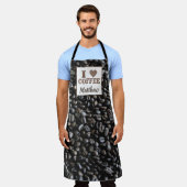 Personalisierter Kaffee Lover Küche Schürze Bohnen (Getragen)