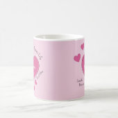 Personalisierter Kaffee-Mug mit rosa Herzen Kaffeetasse (Mittel)