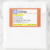 Personalisierter Kaffee Rechteckiger Aufkleber (Tasche)