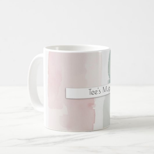 Personalisierter Kaffee Tasse Aquarell (Vorderseite Links)