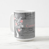 Personalisierter Kaffee-Tasse in Rosa Kaffeetasse (Vorderseite Links)