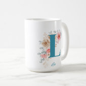Personalisierter Kaffee Tasse Letter L (VorderseiteRechts)