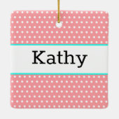 Personalisierter Kaffee und gutes Buch Keramikornament (Rückseite)