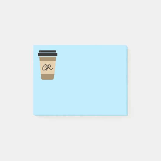 Personalisierter Kaffee unterwegs Post-it Klebezettel (Vorderseite)