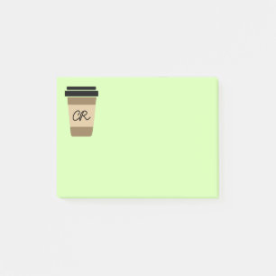 Personalisierter Kaffee unterwegs Post-it Klebezettel