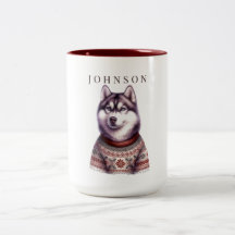 Personalisierter Kaffeebecher, Festlicher Siberian