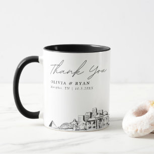 Personalisierter Kaffeebecher für Hochzeit in Memp Tasse