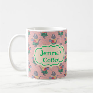 Personalisierter Kaffeebecher – Lustiges Retro-Kat Kaffeetasse