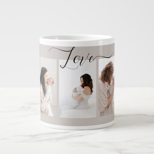 Personalisierter Kaffeebecher mit Familienerinneru Jumbo-Tasse (Vorderseite)