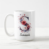 Personalisierter Kaffeebecher mit Geburtsblume für Kaffeetasse (Links)