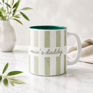 Personalisierter Kaffeebecher mit Kindernamen Zweifarbige Tasse