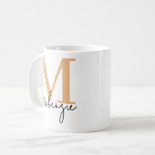 Personalisierter Kaffeebecher mit Monogramm, Gebur Kaffeetasse (Vorderseite Links)