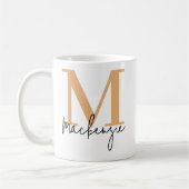 Personalisierter Kaffeebecher mit Monogramm, Gebur Kaffeetasse (Links)