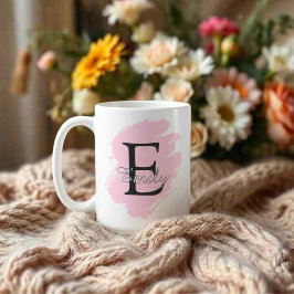Personalisierter Kaffeebecher mit Monogramm und Na Kaffeetasse
