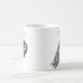 Personalisierter Kaffeebecher mit Skeletthand Gesc Kaffeetasse (Mittel)