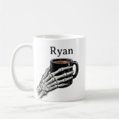 Personalisierter Kaffeebecher mit Skeletthand Gesc Kaffeetasse (Links)