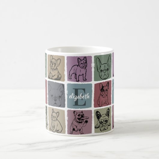 Personalisierter Kaffeebecher Retro Französische B Kaffeetasse (Mittel)