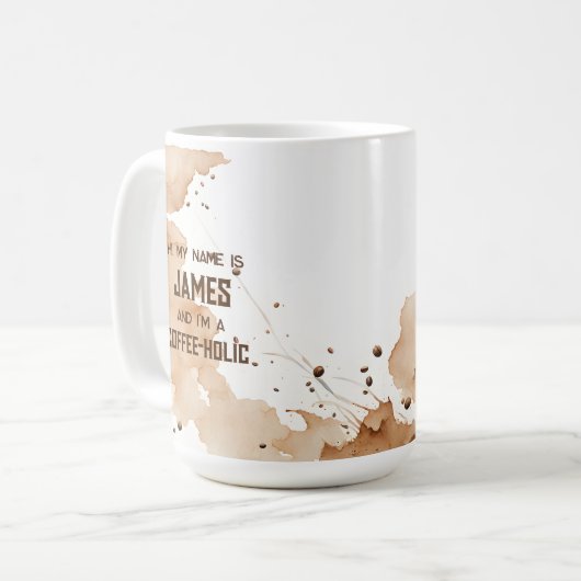 Personalisierter Kaffeekatzen - Kaffeedotter Kaffeetasse (Vorderseite Links)
