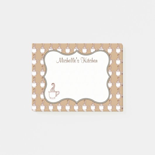 Personalisierter Kaffeepapitnotiz Post-it Klebezettel (Vorderseite)